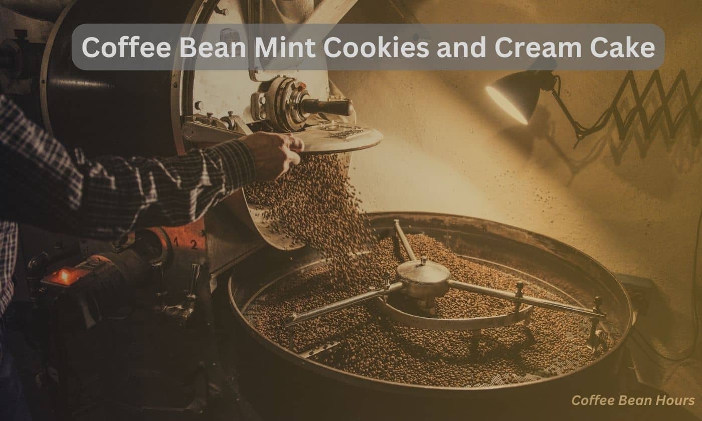 coffee bean mint cookies and cream cake