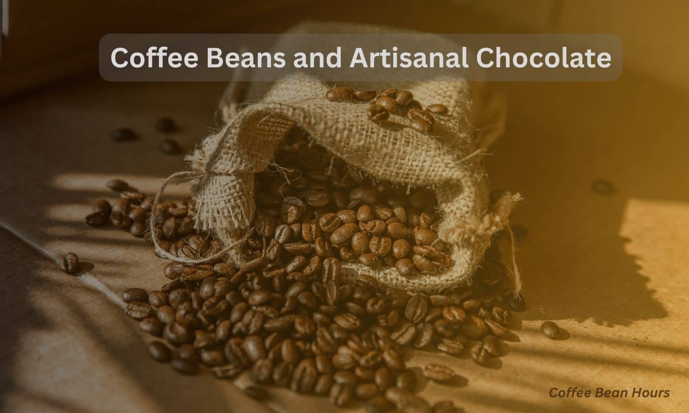 coffee beans and artisanal chocolate